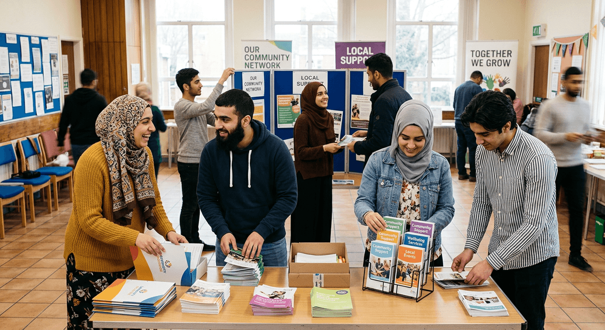 A group of friends socialising together, representing community strength and togetherness