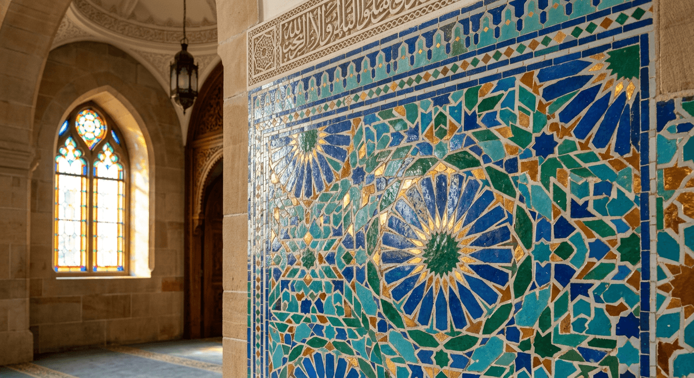 Islamic geometric patterns representing the rich cultural heritage and identity of Muslim communities